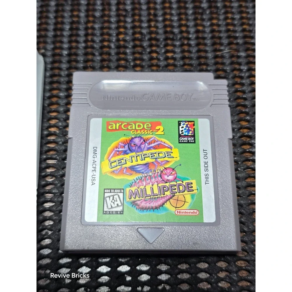 Arcade Classic 2: Centipede + Millipede Nintendo Game Boy, 1994 Game Only Tested